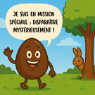 Oeuf en mission pour dispara&icirc;tre &agrave; P&acirc;ques